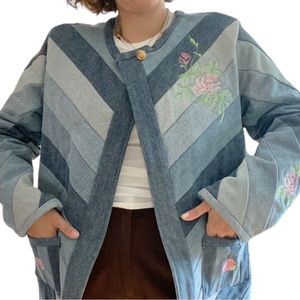 handmade upcycled embroidered jacket